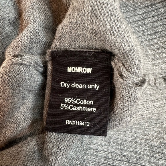 NWT Monrow Cashmere Blend Sporty Sweater Leopard Print Size XS - Picture 9 of 9